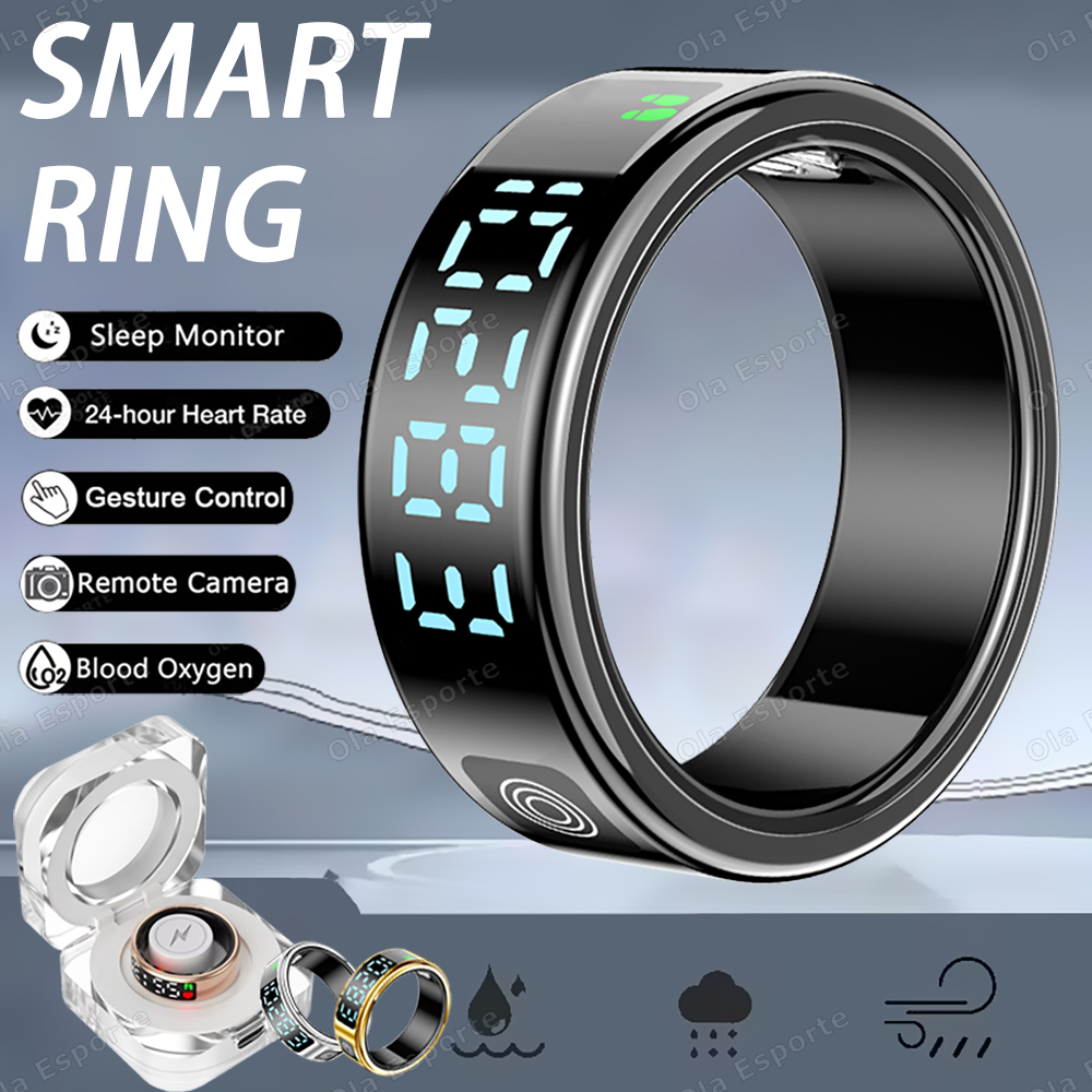 Blood Oxygen Monitor - Cincin Pintar SR08 dengan Kotak Pengisi