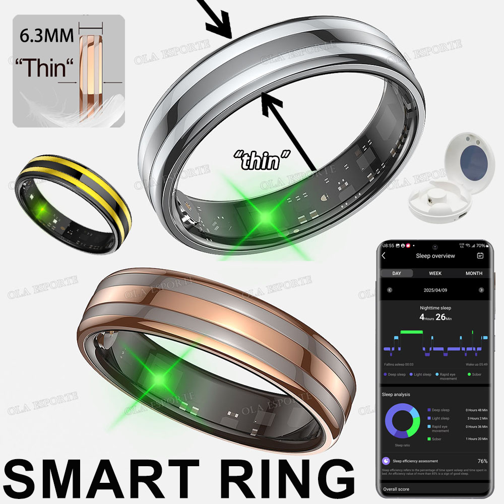Blood Oxygen Monitor - Cincin Pintar Sensor Gerak Tahan Air