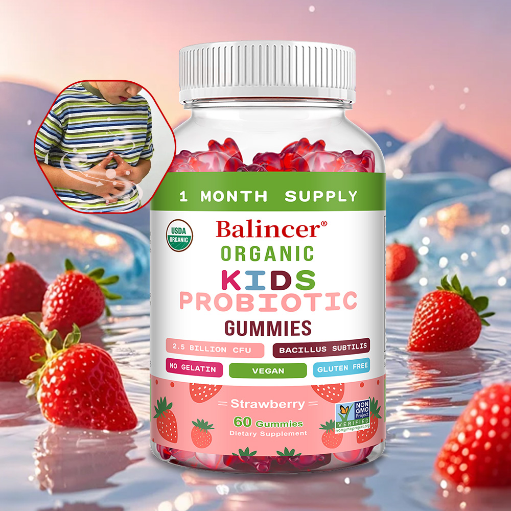 Health Wellness Gummies - Permen Probiotik Organik Alami (stroberi), untuk