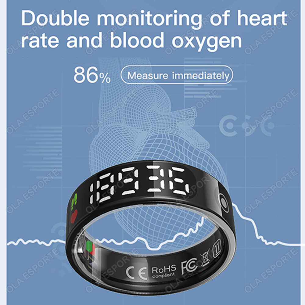 Cincin Pintar SR08 dengan Kota - Blood Oxygen Monitor ulasan dan harga