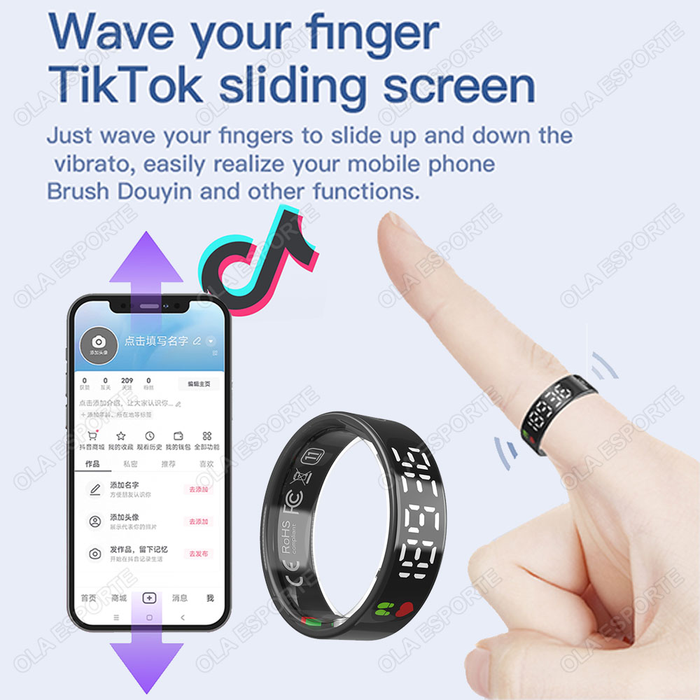 Cincin Pintar SR08 dengan Kota - Blood Oxygen Monitor ulasan dan harga