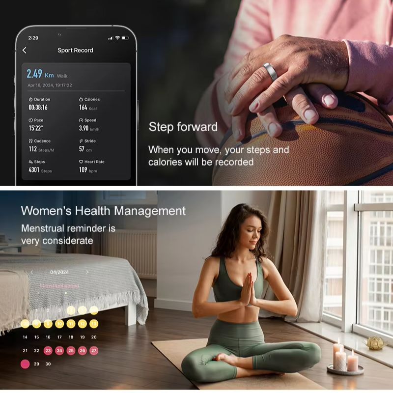 Cincin Pintar Pria Wanita, Mon - Blood Oxygen Monitor ulasan dan harga